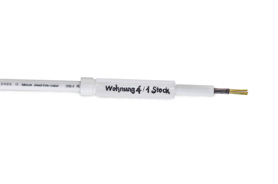 Targhette di marcatura con chiusura del tubo KmR indoor etichetta speedpipe indoor con l'indirizzo del cliente.