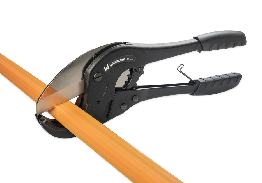 Tagliatubi in plastica per il taglio senza trucioli e ad angolo retto di gruppi di tubi speedpipe.