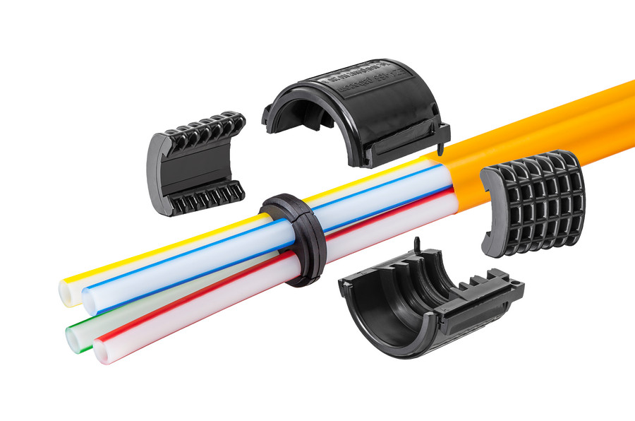 speedpipe tubo di rinforzo a terra SRV-G tc con EZA-t per l'interramento diretto.