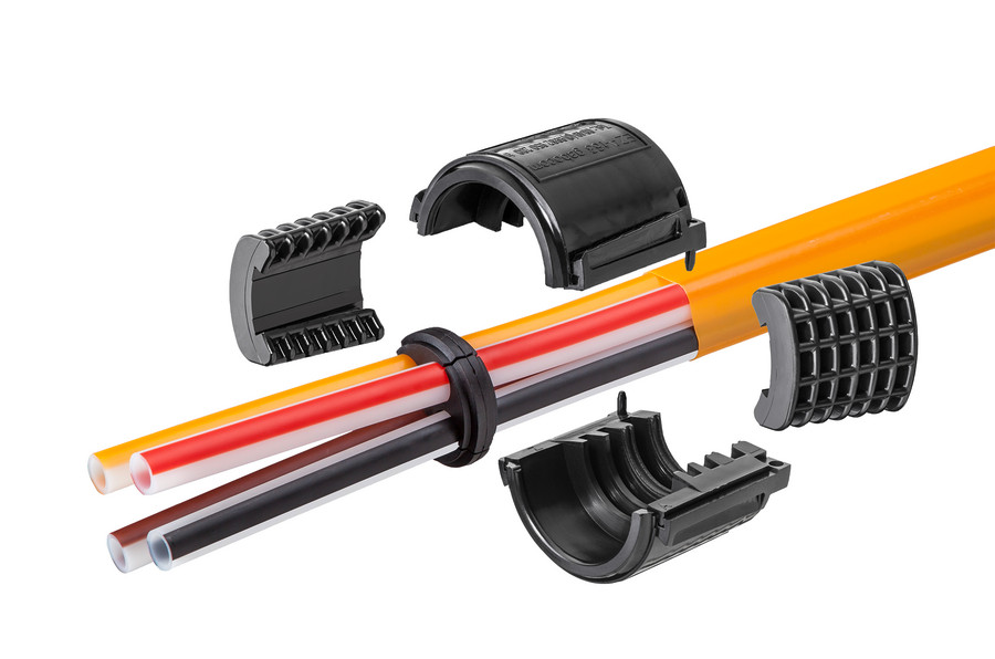 speedpipe tubo di rinforzo a terra SRV-G tc con EZA-t per l'interramento diretto.